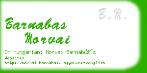 barnabas morvai business card